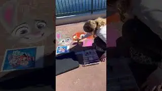 Epcot Zootopia Chalk Art | Festival of the Arts | #disneyworld #disneyart