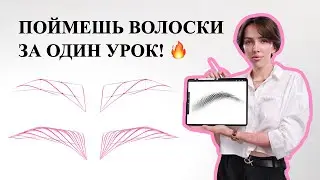 ПРОСТАЯ СХЕМА от которой все в шоке! 🤯 Реалистичные брови на бумаге. Волосковая техника.