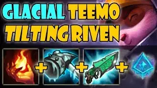 Teemo vs Riven - Glacial Teemo Giving Riven Brainfreeze! S9 Ranked Gameplay (Season 9)