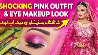 Shocking Pink Outfit Eye Makeup Look 💖 | Party & Wedding Glam Eye look Tutorial#by#Rifat Mac blus