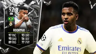 This Card Is CRACKED!! 🇧🇷 92 Showdown Rodrygo Player Review! FIFA 22 Ultimate Team