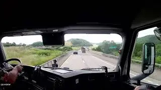 Passing A Windmill Blade Transporter