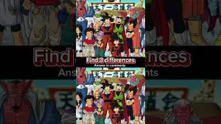ANSWER? CLICK HERE 👈 Spot & Find the Differences Odd One Out Brain Game Puzzle #dragonballz