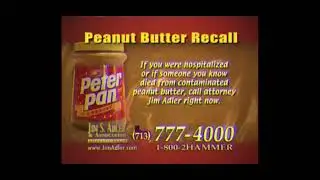 Peter Pan Peanut Butter Recall Commercial 2007