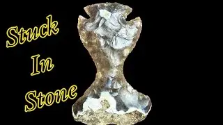 Flintknapping an Arrowhead Stuck In Stone, Notch-O-Matic O Ya!