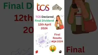 TCS Q4 2024 Results 📈 | TCS Final Results for FY 2024 | TCS Declared Dividends 🤑 #quarterlyresults