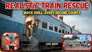 RAILWAY Mock Drill Live | REALISTIC 😱 Emergency Rescue Operation 🛟
