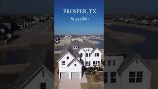 New build on a water view lot 🤩 Prosper, TX $1,431,880 4 bed | 3 bath | 4341 sq ft | 2 car garage