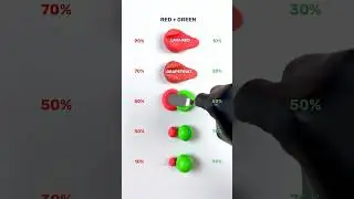 Watch Red and Green Color Clay Mixed Together! #colormixing #satisfying