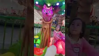 Pertama kali naik mini merry go around sejak pandemic corona adik tegang banget