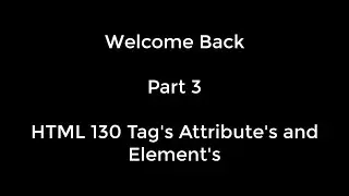 HTML 130 tags elements and attributes || part 3