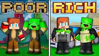 Evolution of Mikey and JJ From POOR to RICH in Minecraft Challenge from Maizen