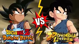 DB LEGENDS VS DOKKAN BATTLE! PATH TO POWER GOKU! ( SIDE BY SIDE ) COMPARISON