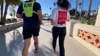 Record number of visually impaired athletes race in Santa Barbara half marathon