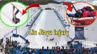 Liu Jiayu halfpipe crash  |Liu Jiayu halfpipe full video 