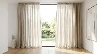 Leinen Gardinenstoff Meterware halbtransparente Leinengardine EASY LINEN uni leinen 2,90m H&ouml;he