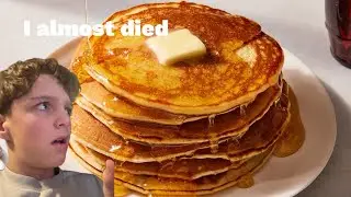 How I almost died eating a pancake. (Watch till end to see what happens)￼