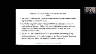 Skills Module: Grief, Loss and Bereavement: Coming to Terms with COVID-related Losses | 5 May 2021