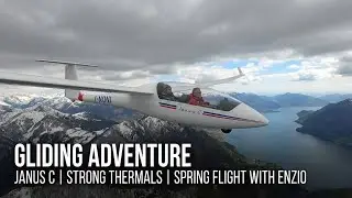 360&deg; Glider Flight Over the Italian Alps | Janus C High Altitude Soaring