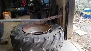 Home made tire bead breaker