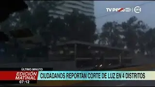 Vecinos de cuatro distritos son afectados con corte de luz