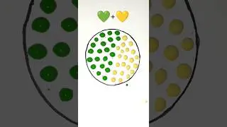 Green and yellow satisfying mixing | 💚 & 💛 mixing art #shorts #green #yellow #satisfying #mixing