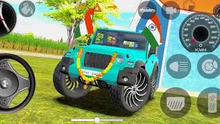 car video games with steering wheel || indian car simulator 3d || Mahindra Thar | gadi wala game 