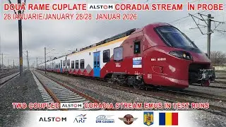 Two Alstom Coradia Stream EMUs in test runs on CFR 8th mainline[28 ianuarie/January 28 2026]