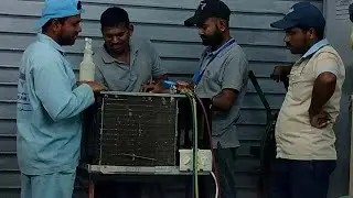 LG window AC gas charge #basic about the information manifold gauge #how much pressure on R-22 gas ?