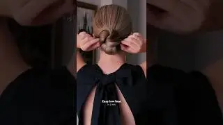 beautiful bun style tutorial 🥰💆#shorts #hairstyles #makeup