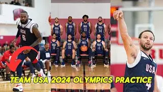 Team USA Day 3 Training Camp For 2024 Paris Olympics . Featuring ( LeBron , Steph Curry, Kawhi ,KD)