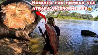 MODESTO POR PRIMERA VEZ AGARRA UN ENORME PESCADO😱🐟😲😱