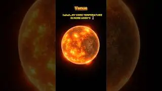 Venus vs Jupiter Core temperature 🌡️#space #temprature #shortvideo