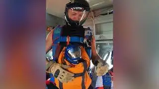 Daredevil Cat Goes Skydiving with Owner &mdash; Tiny Helmet & Big Courage! 🪂😺