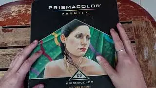Prismacolor caja antigua de METAL 120 COLORES