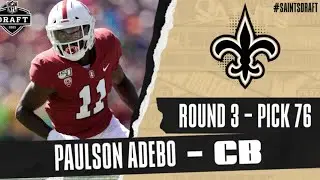 Saints 3rd Round Draft Pick DB Paulson Adebo