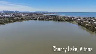 Cherry Lake from the air, Altona, Victoria, Australia