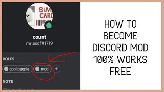 How to become a discord mod free ez 2021 100% work