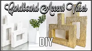 SEE HOW SHE makes expensive looking decor using Cardboard boxes| DIY Accent Hollow Vases