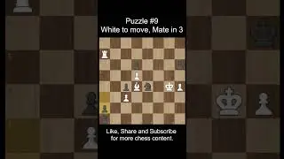 PUZZLE 9 CAN YOU FIND THE BEST MOVE FOR WHITE? #puzzle #chess #checkmate  #chesstactics #boardgames