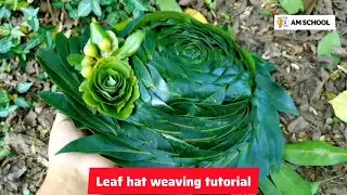 How to Make a Leaf Hat | DIY Natural Craft Idea | Handmade Art #craft #diy #leafcraft #leafart 