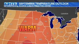 September is projected to be warm and dry across the Upper Midwest