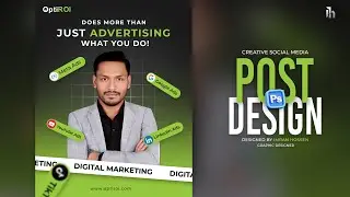 How to Design a Creative Digital Marketing Poster in Photoshop | Social Media Post Design Tutorial