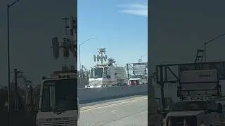CalTrans Workers cleaning roads on 110 Freeway