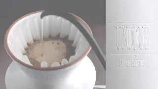 Unique dripper. New ceramic flat bottom coffee brewer
