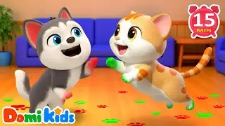 Whose Colorful Footprints Are These? 🌈| Fun Animals Songs & Nursery Rhymes | Animal Party