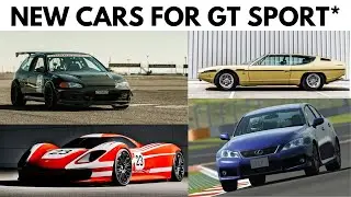 THESE CARS ARE COMING TO GT SPORT (maybe)