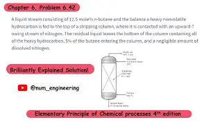 A liquid stream consisting of 12.5 mole% n-butane and the balance | Solved