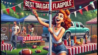 🎌 College Flags & Banners Co. Tailgating Flag Pole Telescopic Aluminum | Best Tailgate Flagpole ⚽