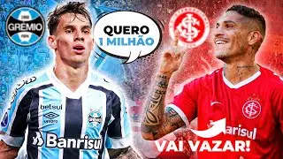 FERREIRA pede 1 MILHÃO de REAIS/MÊS pra renovar com o GRÊMIO | GUERRERO muito perto de sair do INTER